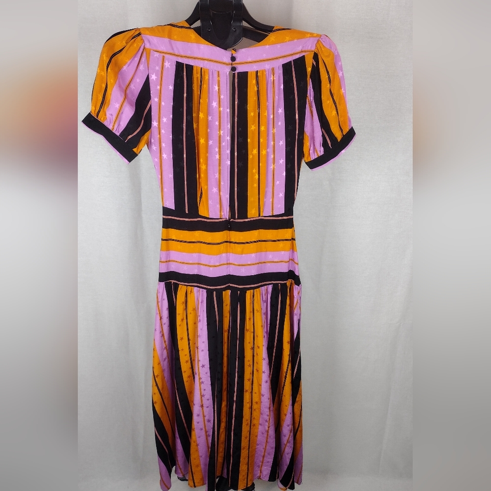 Topshop Jacquard Stripe Midi Dress In Multi Size 2 NWT - Picture 12 of 12
